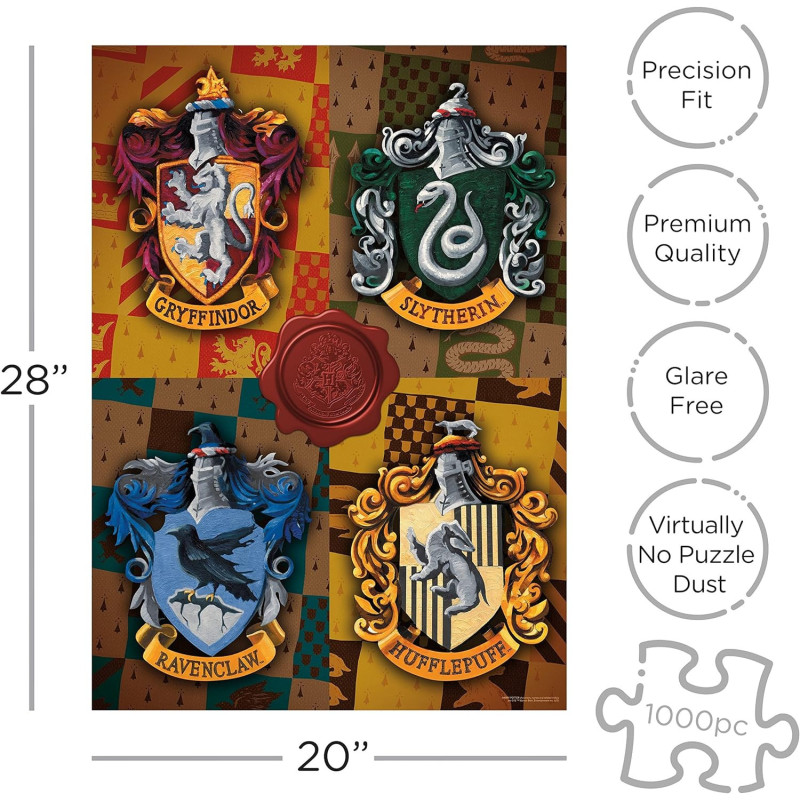 Harry Potter - Puzzle 1000 pièces House Crests