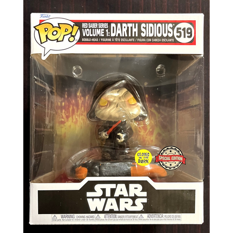 Star Wars - Pop! Red Saber Series - Darth Sidious n°519 exclusive