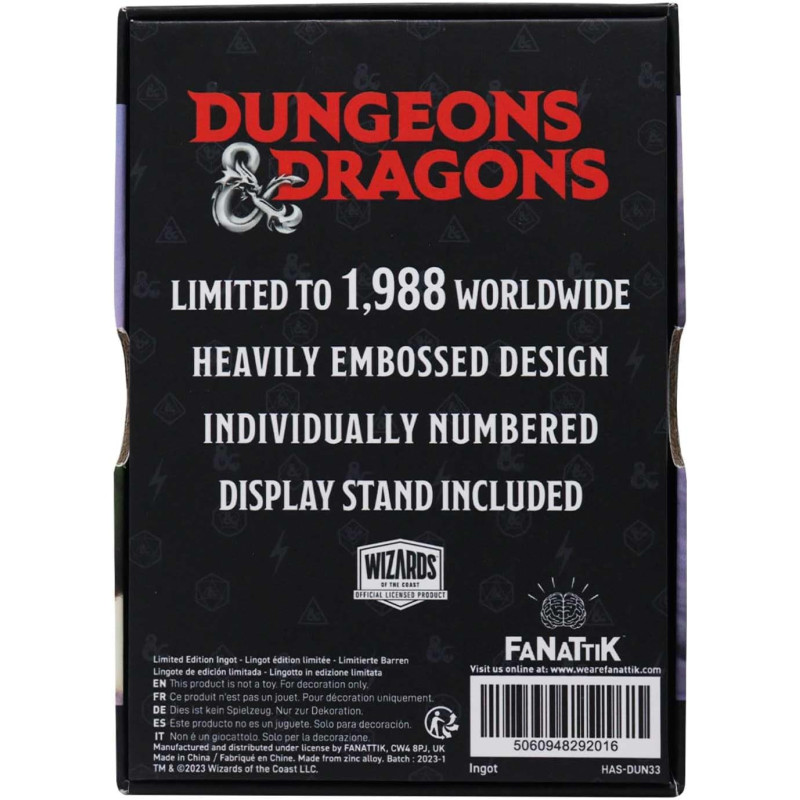 Dungeons and Dragons - Lingot 35th Anniversary Legend of Drizzt 1988 exemplaires