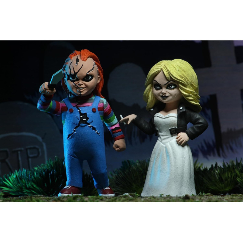 Child's Play - Toony Terrors - pack 2 figurines Chucky & Tiffany 12 cm