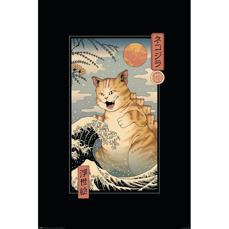 Vincent Trinidad - grand poster Catzilla Ukiyoe (61 x 91,5 cm)