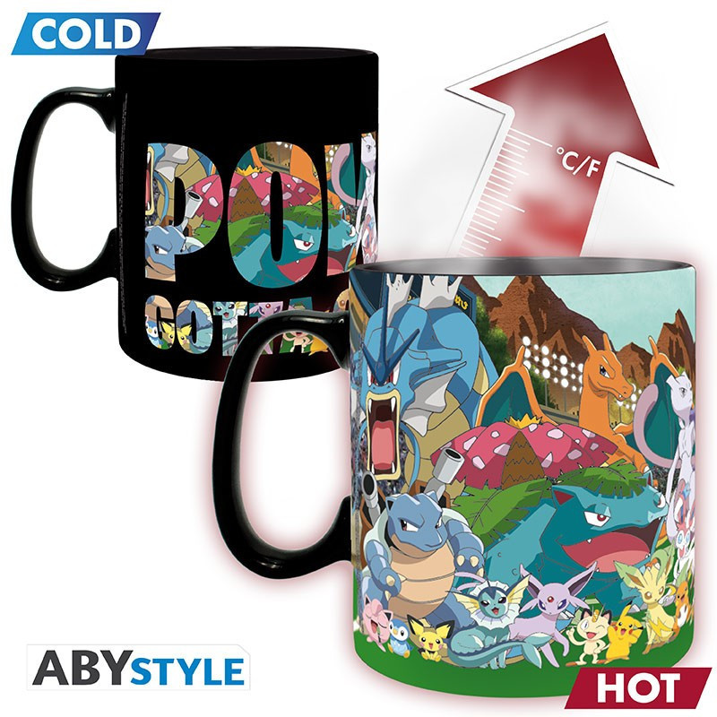 Pokemon - Mug thermo-réactif 460 ml Catch them all !