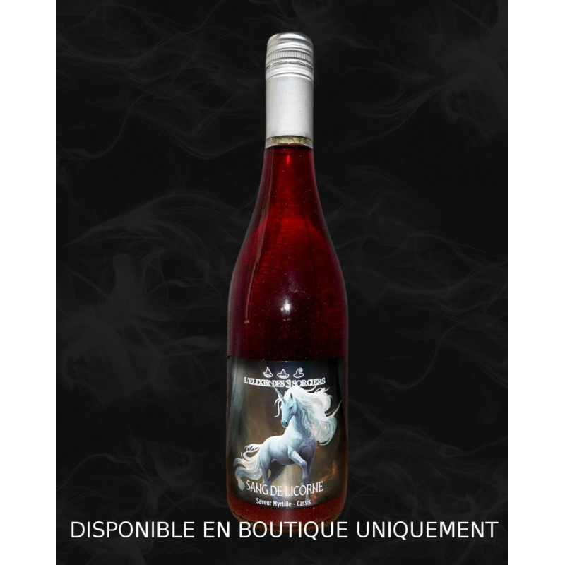 Boisson Potion Sang de Licorne (limonade myrtille cassis) 75 cl