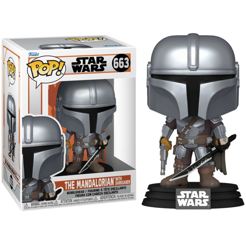 Star Wars : The Mandalorian - Pop! - Mando with Darksaber n°663