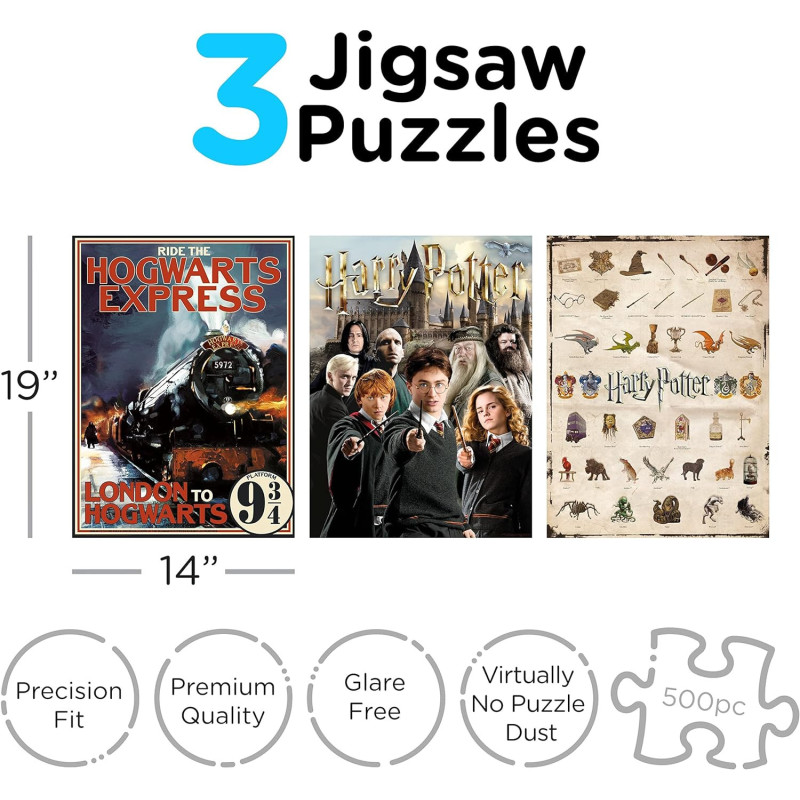 Harry Potter - 3 puzzles 500 pièces