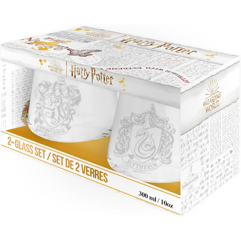 Harry Potter - Set de 2 verres Gryffindor & Slytherin