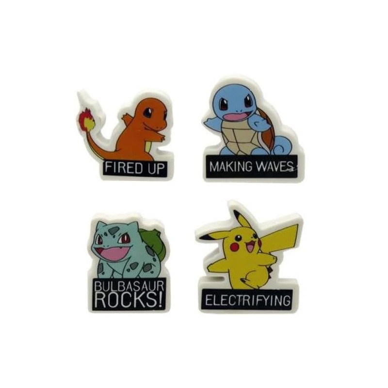 Pokemon - Set de 4 gommes