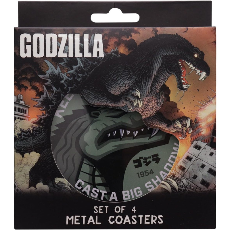 Godzilla - Pack 4 sous-verres en métal