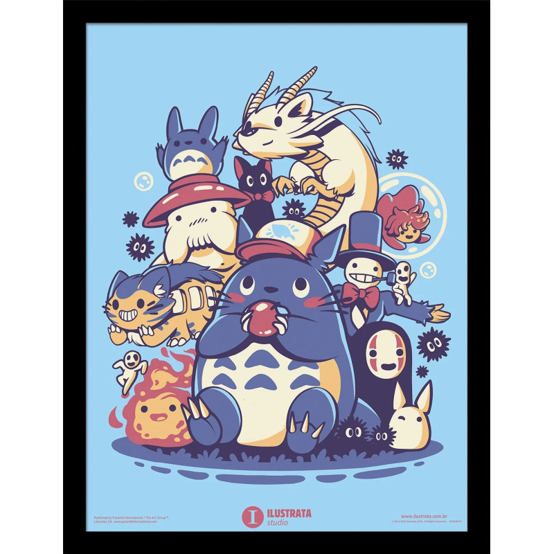 Ilustrata - Poster encadré Creatures Spirits And Friends (30 x 40 cm)