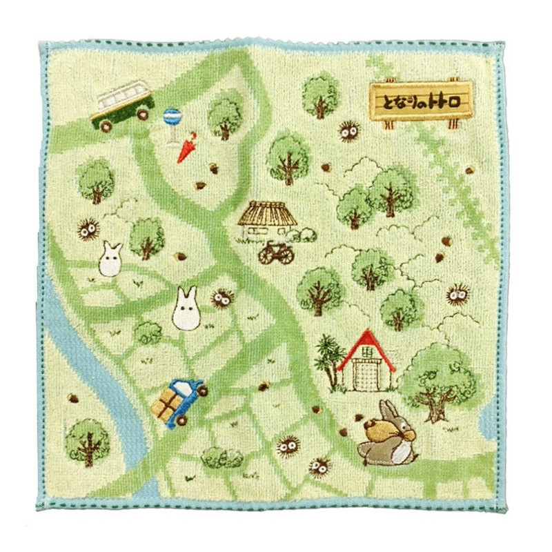 Mon voisin Totoro - Serviette Carte de balade 25 x 25 cm