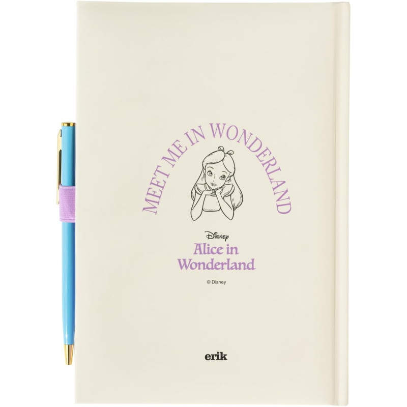 Disney : Alice au Pays des Merveilles - Carnet bullet journal premium + stylo