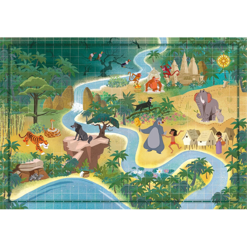 Disney : Le Livre de la Jungle - Puzzle 1000 pièces Story Maps