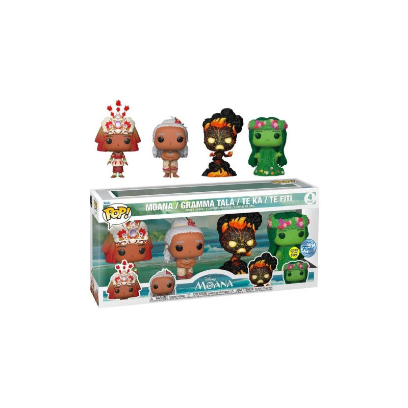 Disney - Pop! - 4-Pack Moana, Gramma Tala, Te Ka, Te Fiti