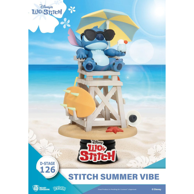 NOVEMBRE 2024 : Disney - Diorama PVC D-Stage Stitch Summer Vibe 16 cm