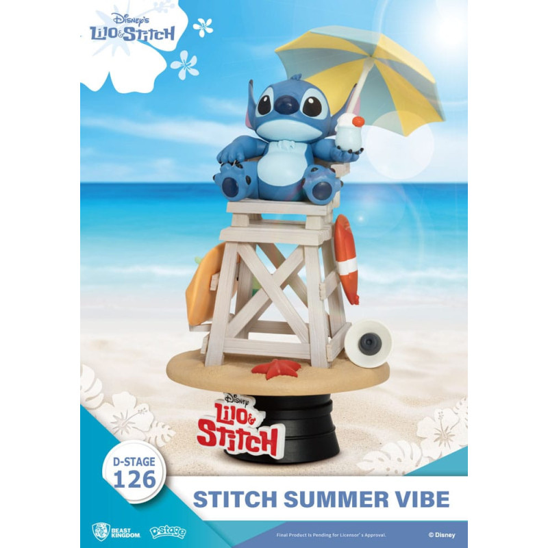 Disney - Diorama PVC D-Stage Stitch Summer Vibe 16 cm