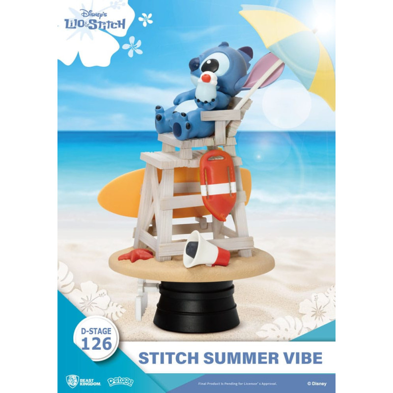 Disney - Diorama PVC D-Stage Stitch Summer Vibe 16 cm