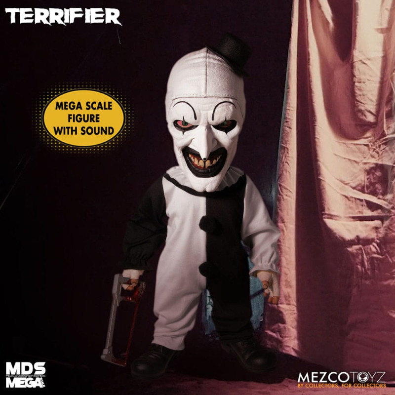 FIN 2024 : Terrifier - Figurine poupée MDS Mega Scale Art the Clown with Sound 38 cm