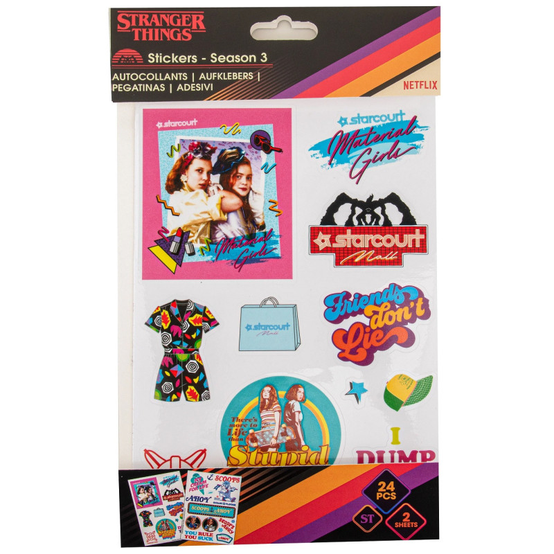 Stranger Things - Set de stickers autocollants Season 3