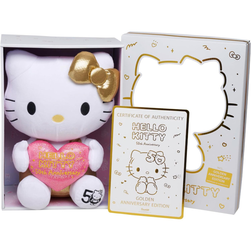 Hello Kitty - Peluche 30 cm Coffret 50th Anniversary