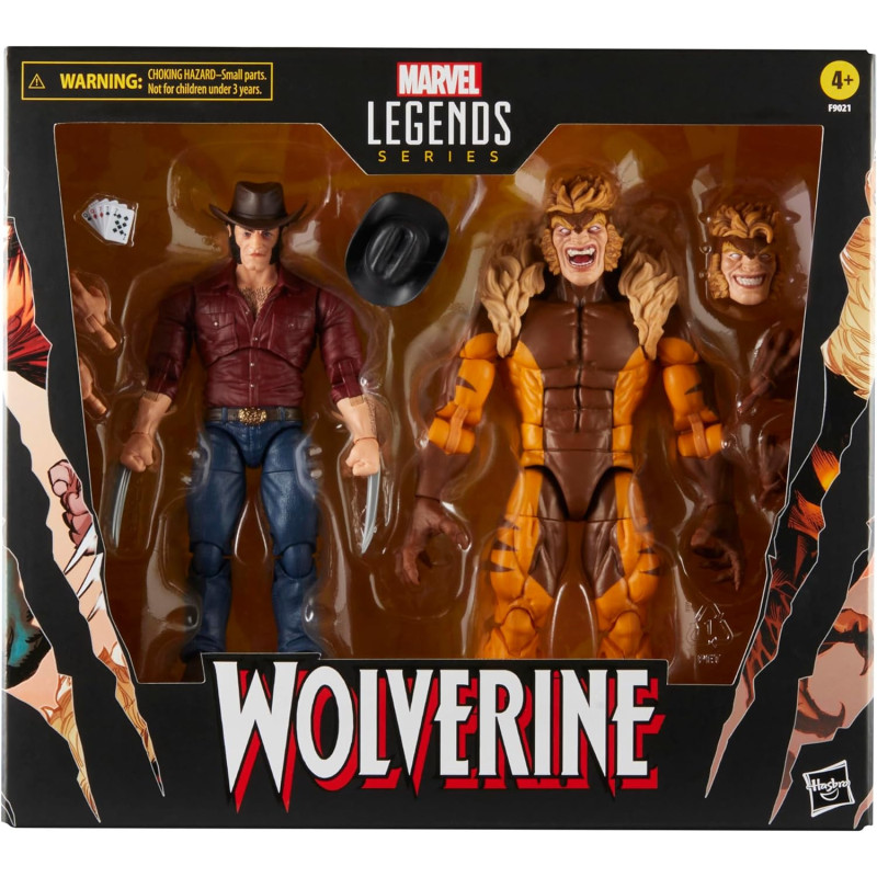 Marvel Legends - Pack 2 figurines Wolverine Logan & Sabretooth