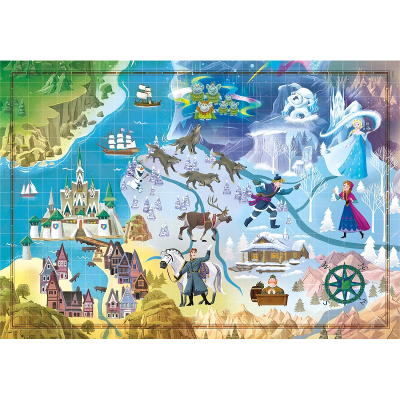 Disney : La Reine des Neiges - Puzzle 1000 pièces Story Maps Frozen