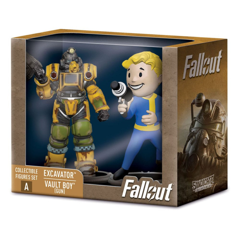 Fallout - Pack de 2 figurines 7 cm : Excavator & Vault Boy (Gun)