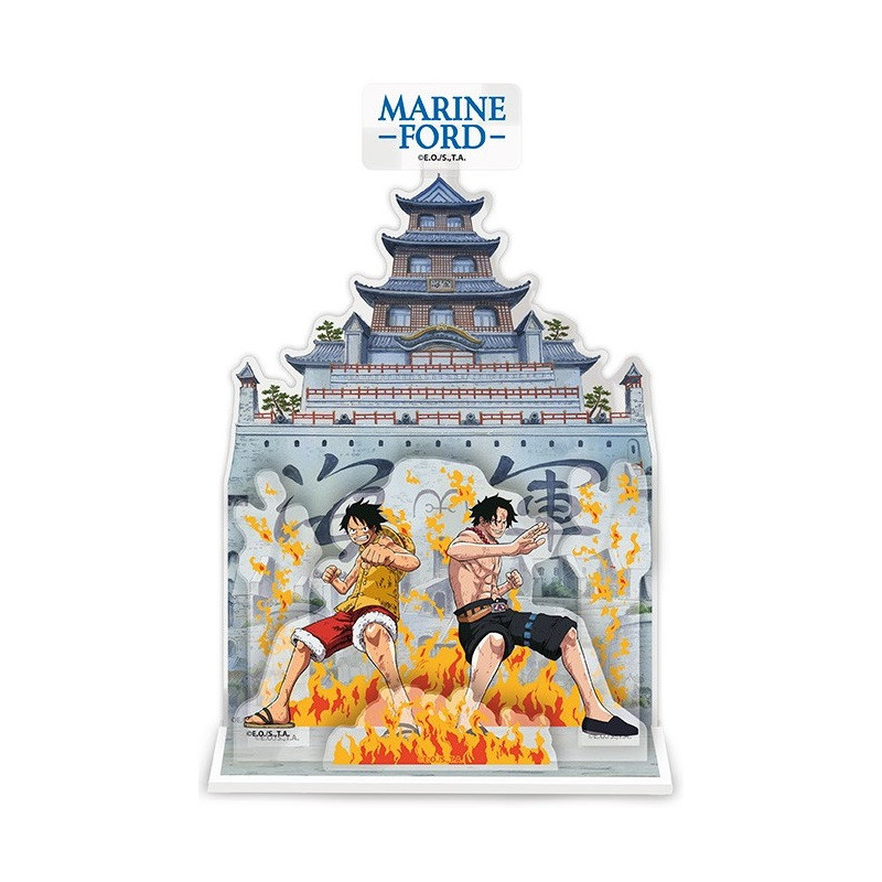 One Piece - Figurine Acryl plate à assembler Diorama Marineford