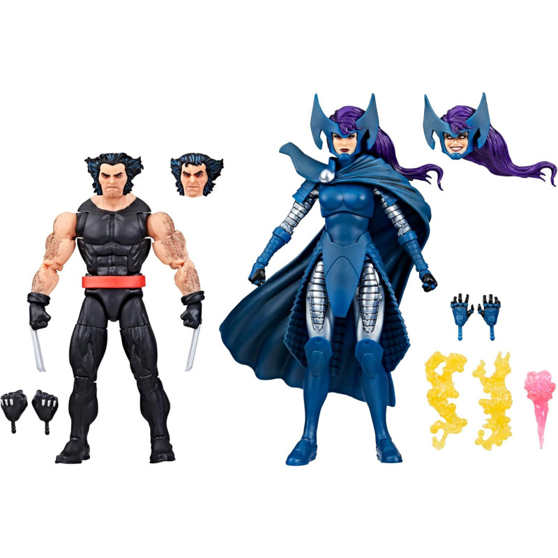 Marvel Legends - Pack 2 figurines Wolverine & Psylocke 15 cm