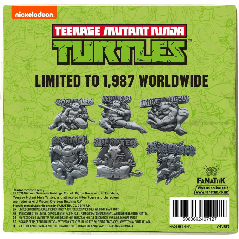 Tortues Ninja - TMNT -  Set de 6 pins 1984 exemplaires