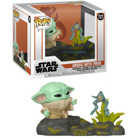 Star Wars : The Mandalorian - Pop! Deluxe - Grogu with Frog n°721