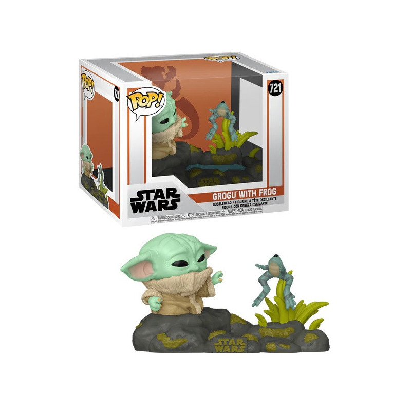 Star Wars : The Mandalorian - Pop! Deluxe - Grogu with Frog n°721