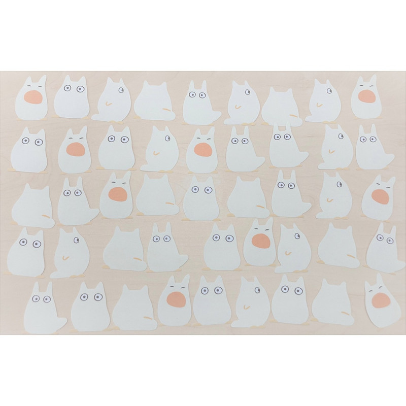 Mon Voisin Totoro - Set de stickers Totoro Blanc