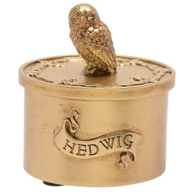 Harry Potter - Boîte à bijoux dorée Hedwige