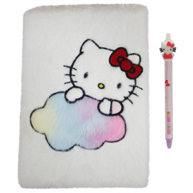 Hello Kitty - Pack Notebook Peluche A5 + Stylo-Bille