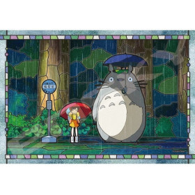 Mon voisin Totoro - Puzzle vitrail Arrêt de Bus (300 pièces)