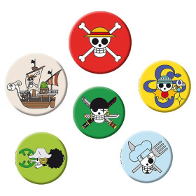 One Piece - Set de 6 Badges Skulls 1