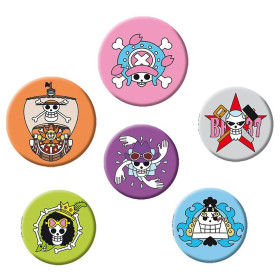 One Piece - Set de 6 Badges Skulls 2