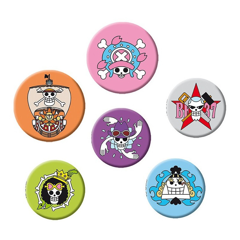 One Piece - Set de 6 Badges Skulls 2