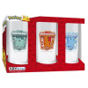 Pokemon - Set de 3 verres Carapuce, Bulbizarre, Salamèche