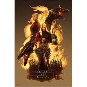 Game of Thrones : House of the Dragon - Grand poster Fire & Blood (61 x 91,5 cm)