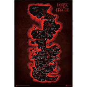 Game of Thrones : House of the Dragon - Grand poster Carte (61 x 91,5 cm)