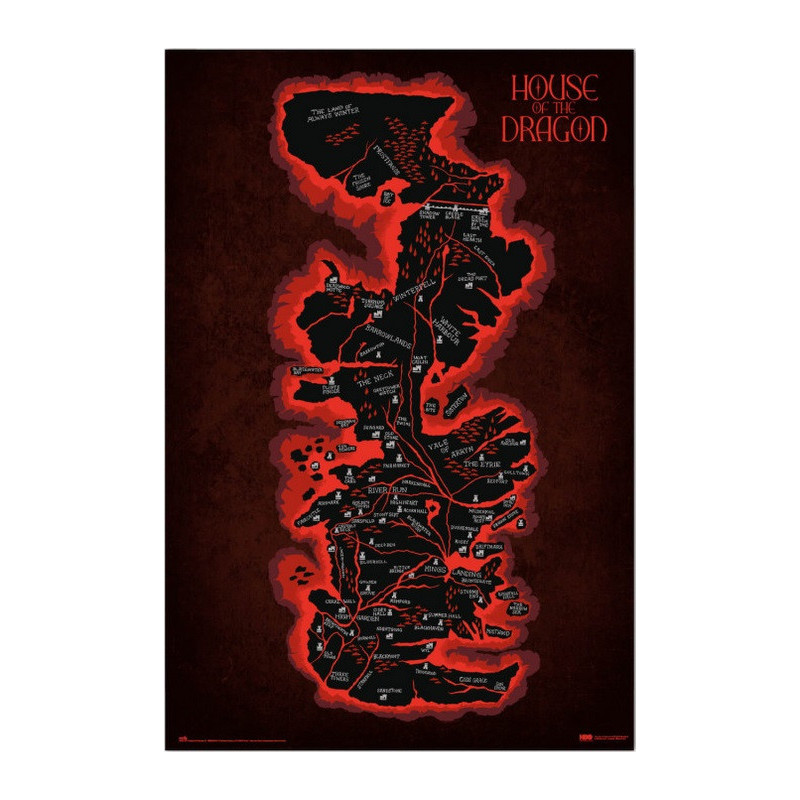 Game of Thrones : House of the Dragon - Grand poster Carte (61 x 91,5 cm)