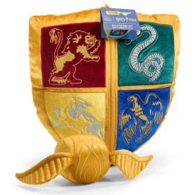 Harry Potter - Coussin peluche Blason Hogwarts + Vif d'Or