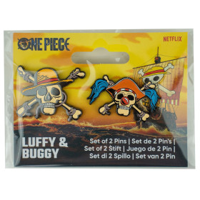 One Piece - Set de 2 pins Luffy & Buggy