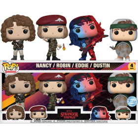 Stranger Things - Pop! - 4-Pack Nancy, Robin, Eddie & Dustin