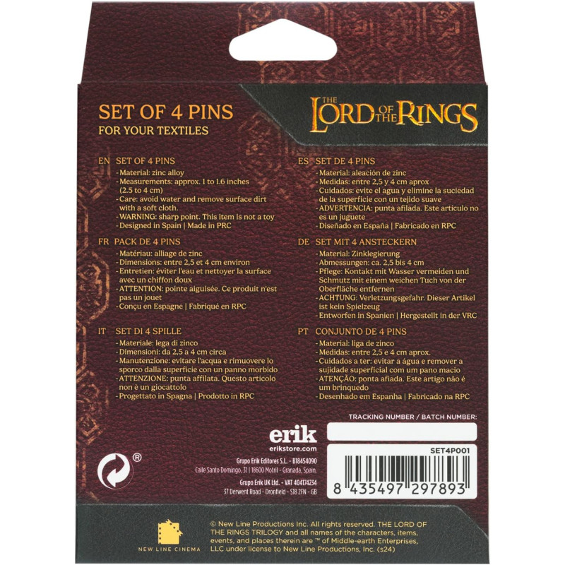 Lord of the Rings - Set de 4 pins