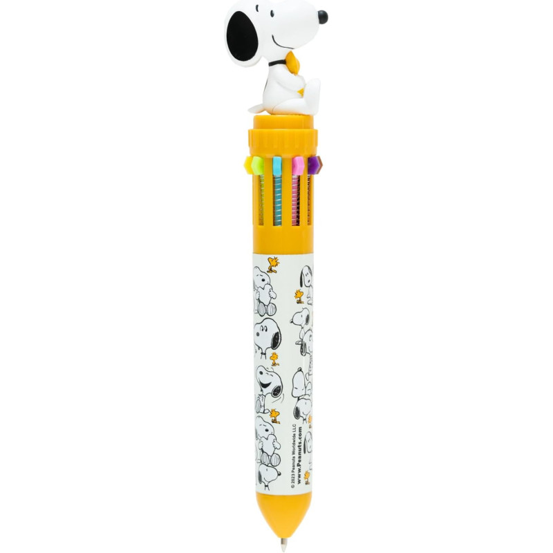 Peanuts - Stylo bille 10 couleurs Snoopy