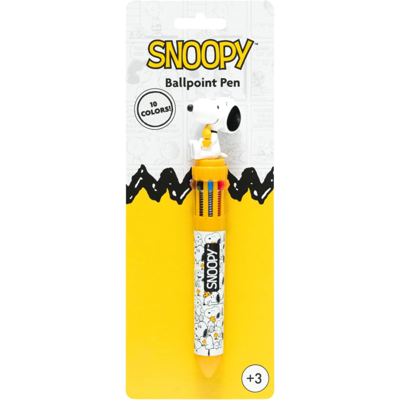 Peanuts - Stylo bille 10 couleurs Snoopy