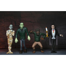 Universal Monsters - Toony Terrors - Set 4 figurines Dracula, Frankenstein, Wolfman, Mummy