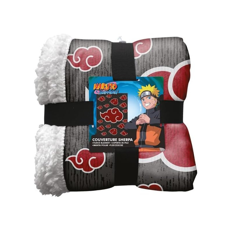 Naruto Shippuden - Couverture plaid sherpa Akatsuki 100 x 150 cm